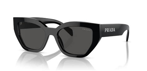 Prada PR A09S 53 Dark Grey & Black Sunglasses .